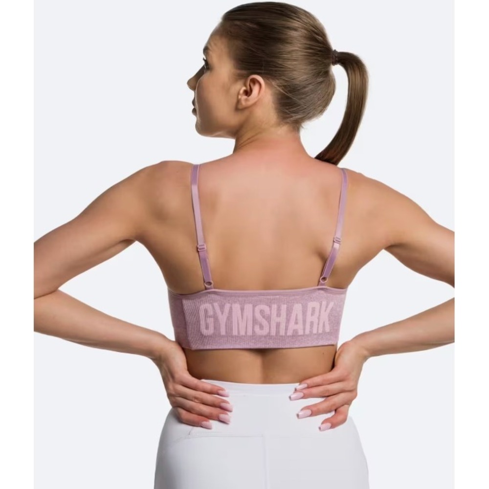 Gymshark Womens Flex Strappy‎ Sports Bra Purple Marl Medium GLSB4247-AW20R